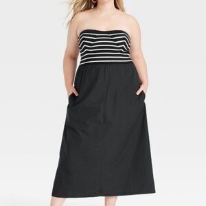 Universal Threads Midi Strapless Dress